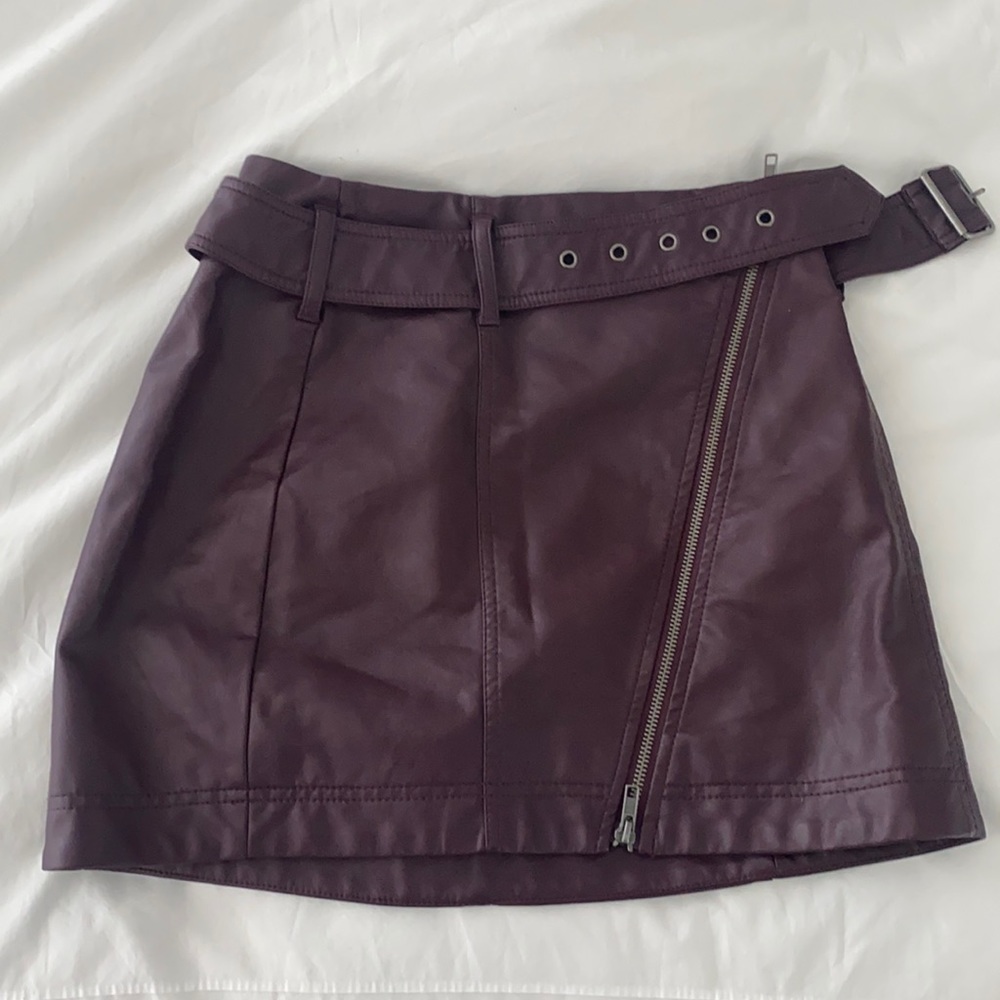 Free People faux leather mini skirt